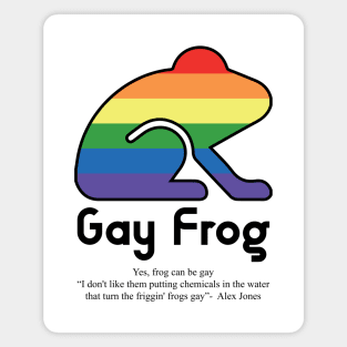 Gay Frog G10b - Can animals be gay series - meme gift t-shirt Magnet